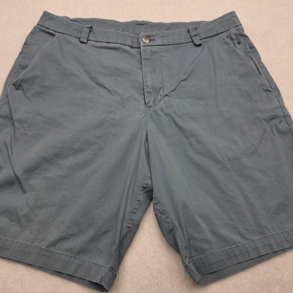 Lululemon Commission Shorts Mens 33 Blue Gray Chino Golf Casual 11925